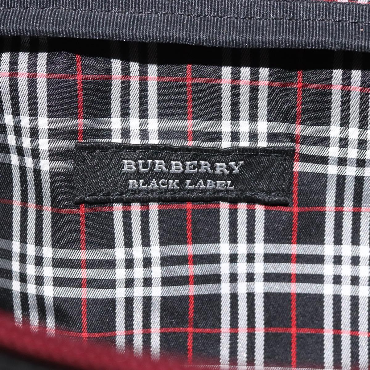 BURBERRY Black label Waist bag Nylon Red Auth ti3060