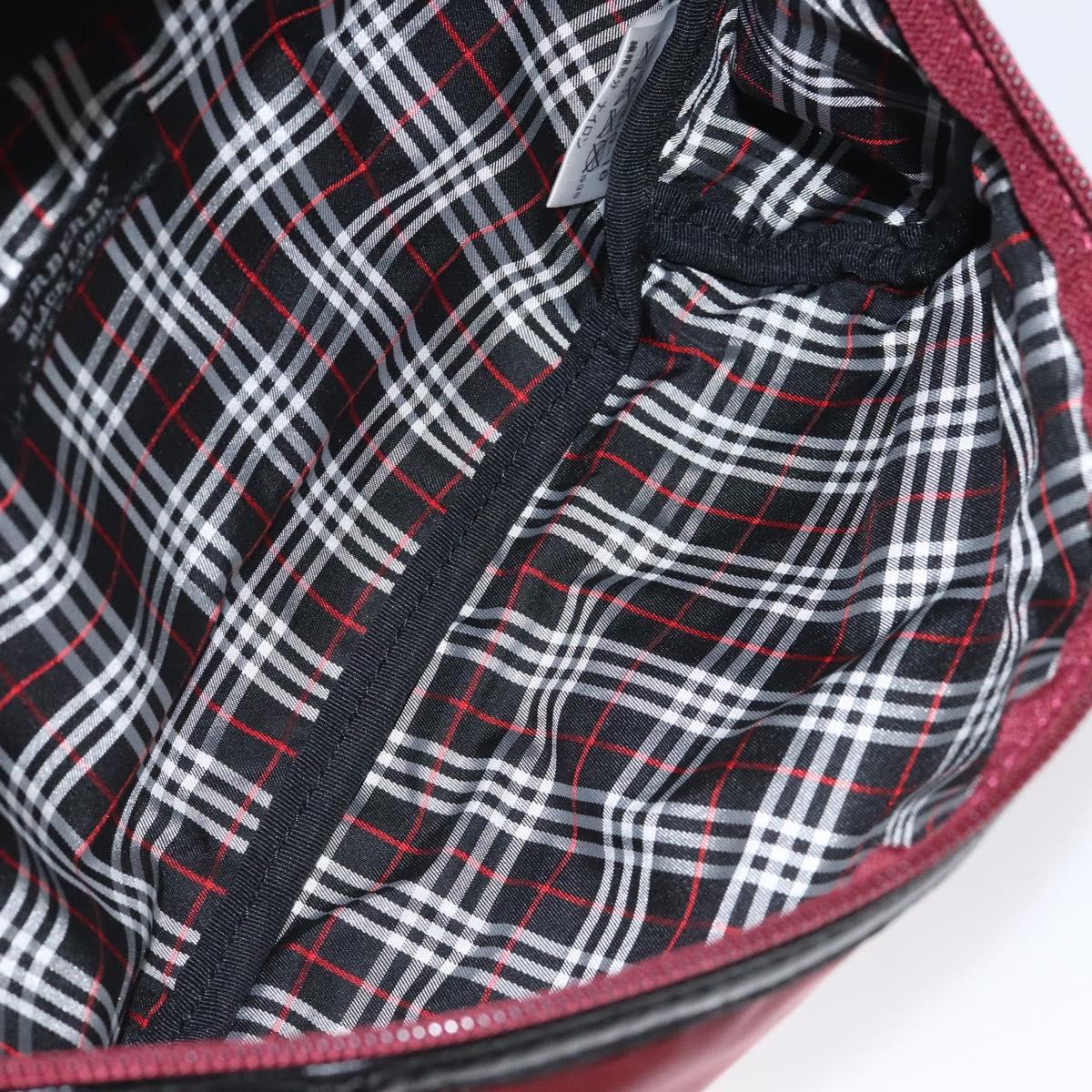 BURBERRY Black label Waist bag Nylon Red Auth ti3060
