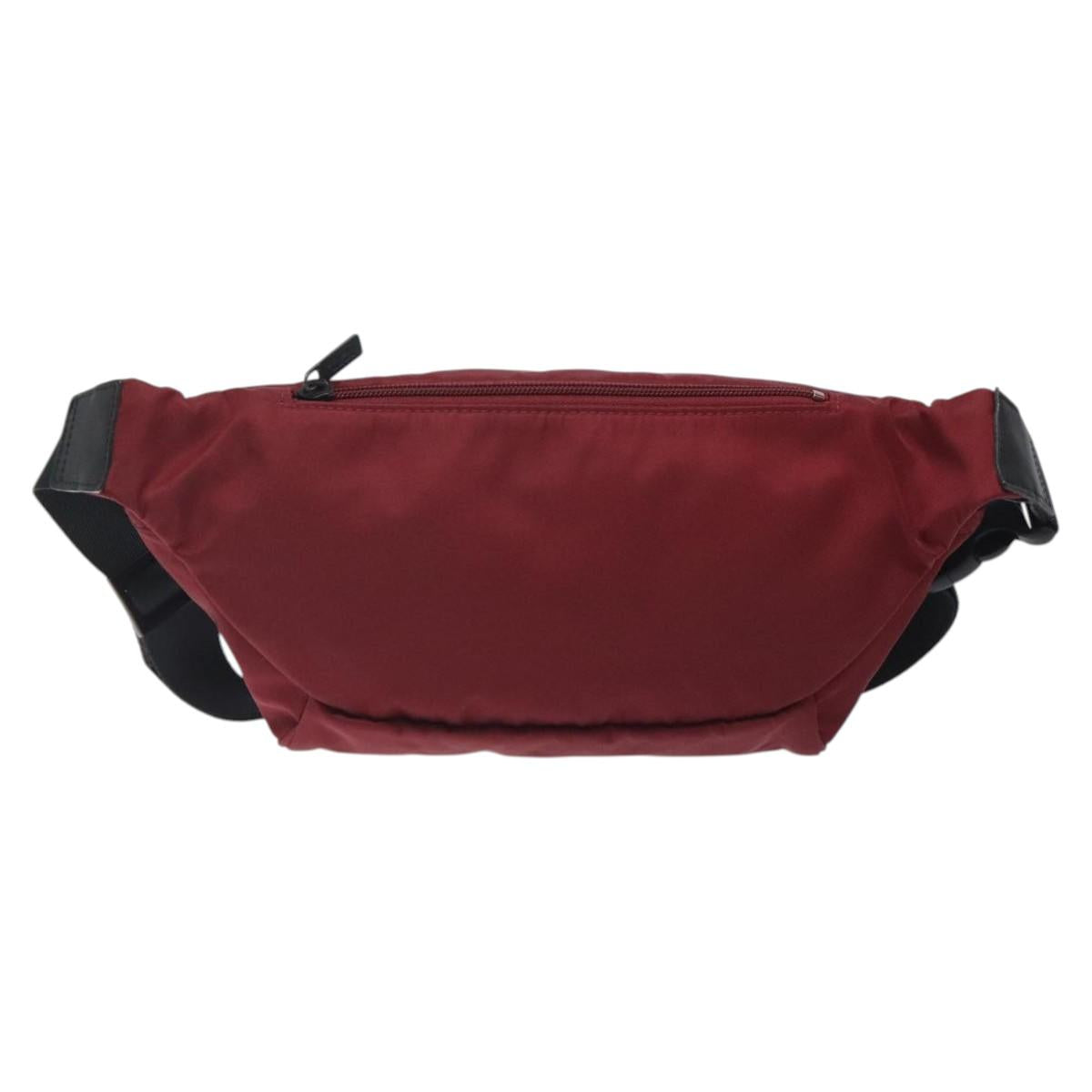 BURBERRY Black label Waist bag Nylon Red Auth ti3060