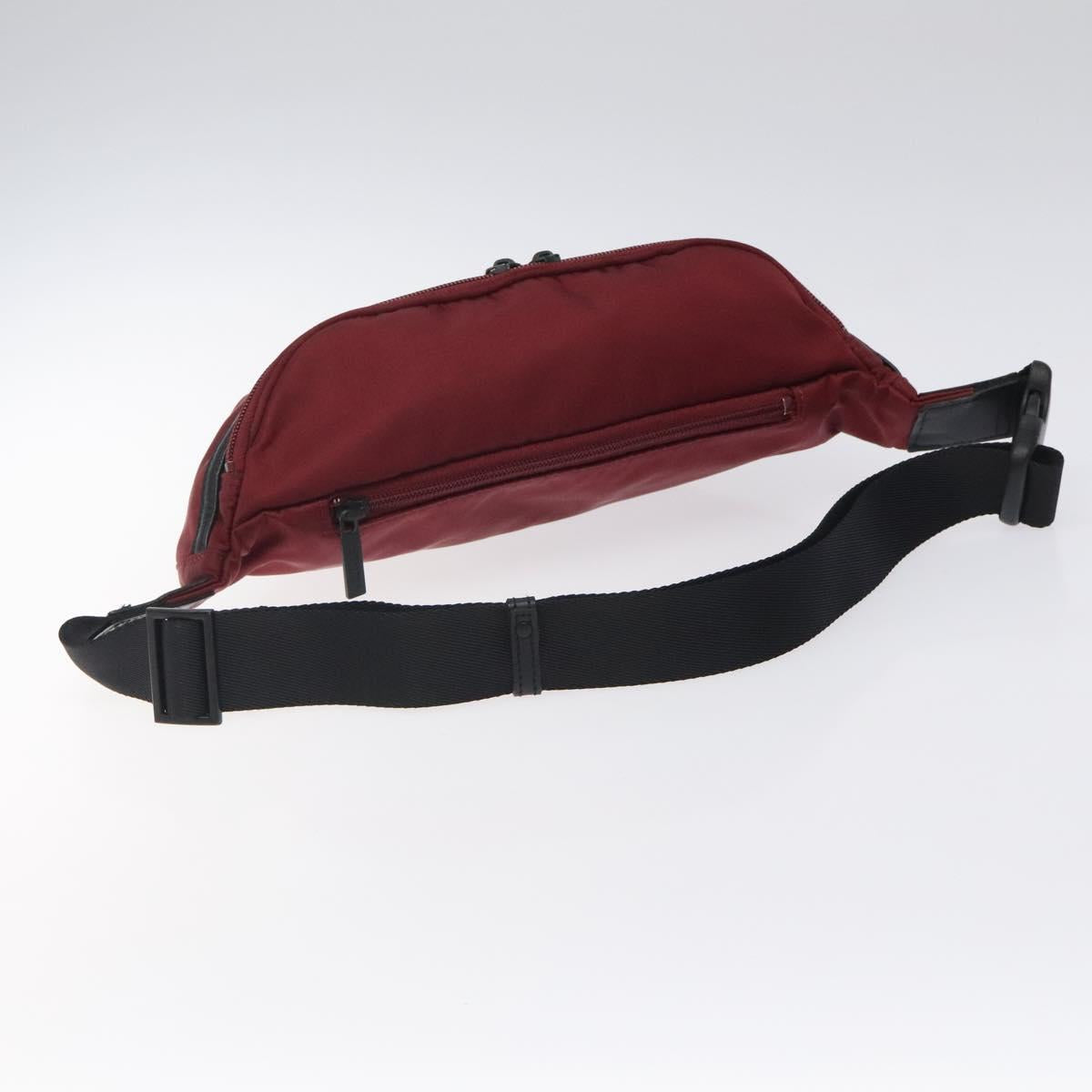 BURBERRY Black label Waist bag Nylon Red Auth ti3060