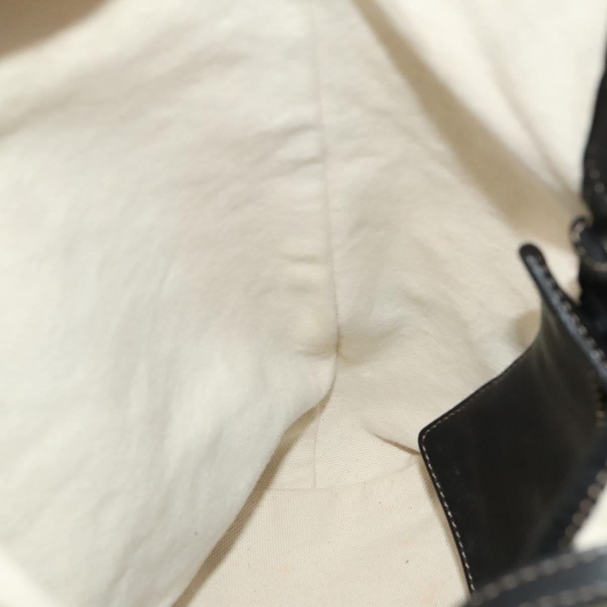 BURBERRY Tote Bag Canvas White Auth ti3062