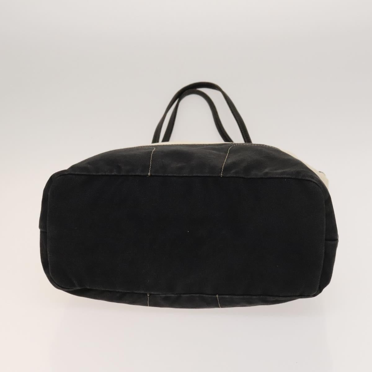 BURBERRY Tote Bag Canvas White Auth ti3062