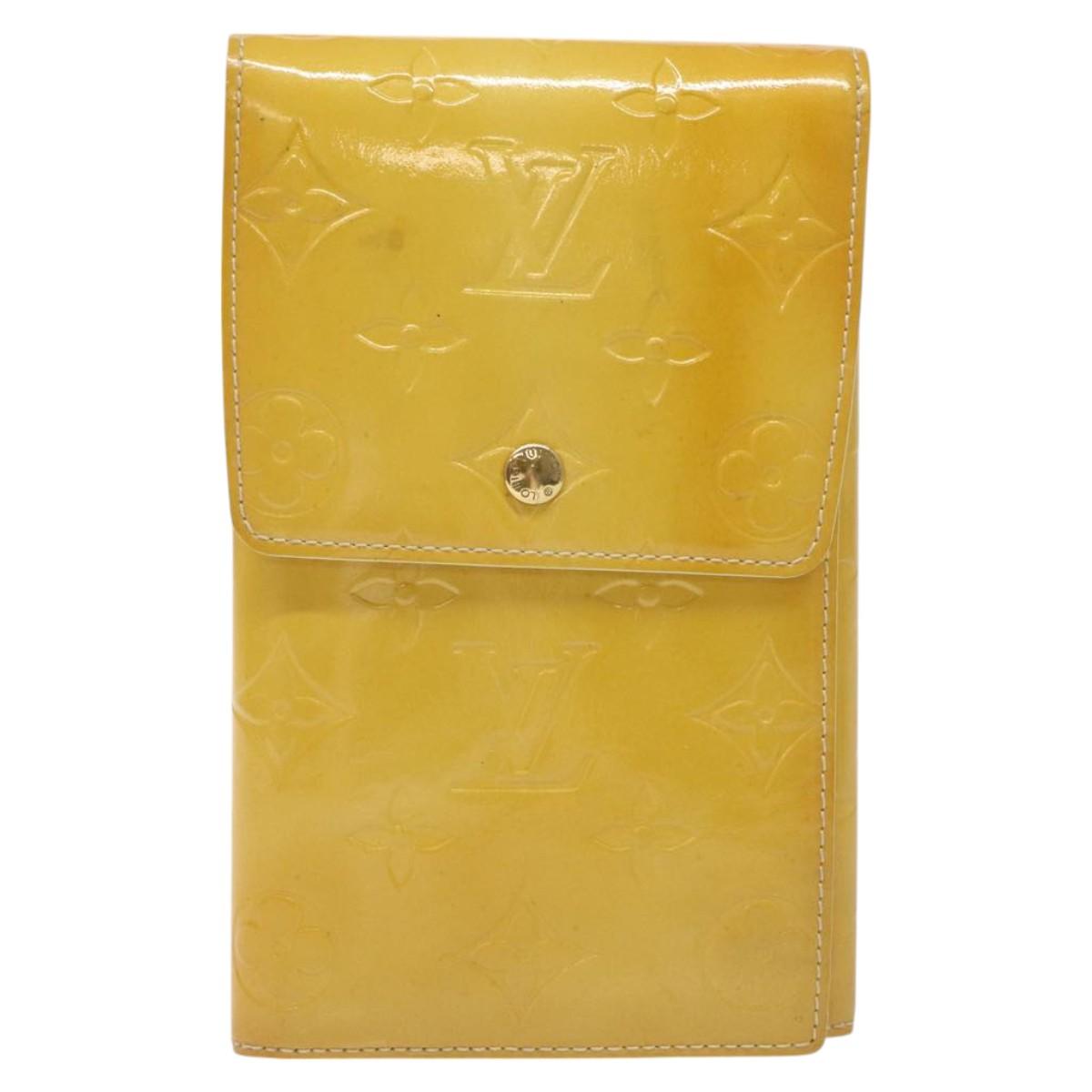 LOUIS VUITTON Monogram Vernis Walker Shoulder Wallet Gris M91031 LV Auth ti3063