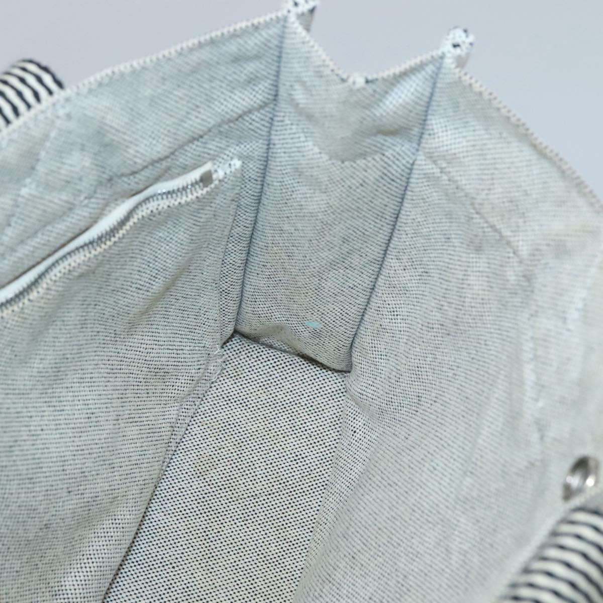 HERMES Fourre Tout PM Hand Bag Canvas Gray Auth ti3070