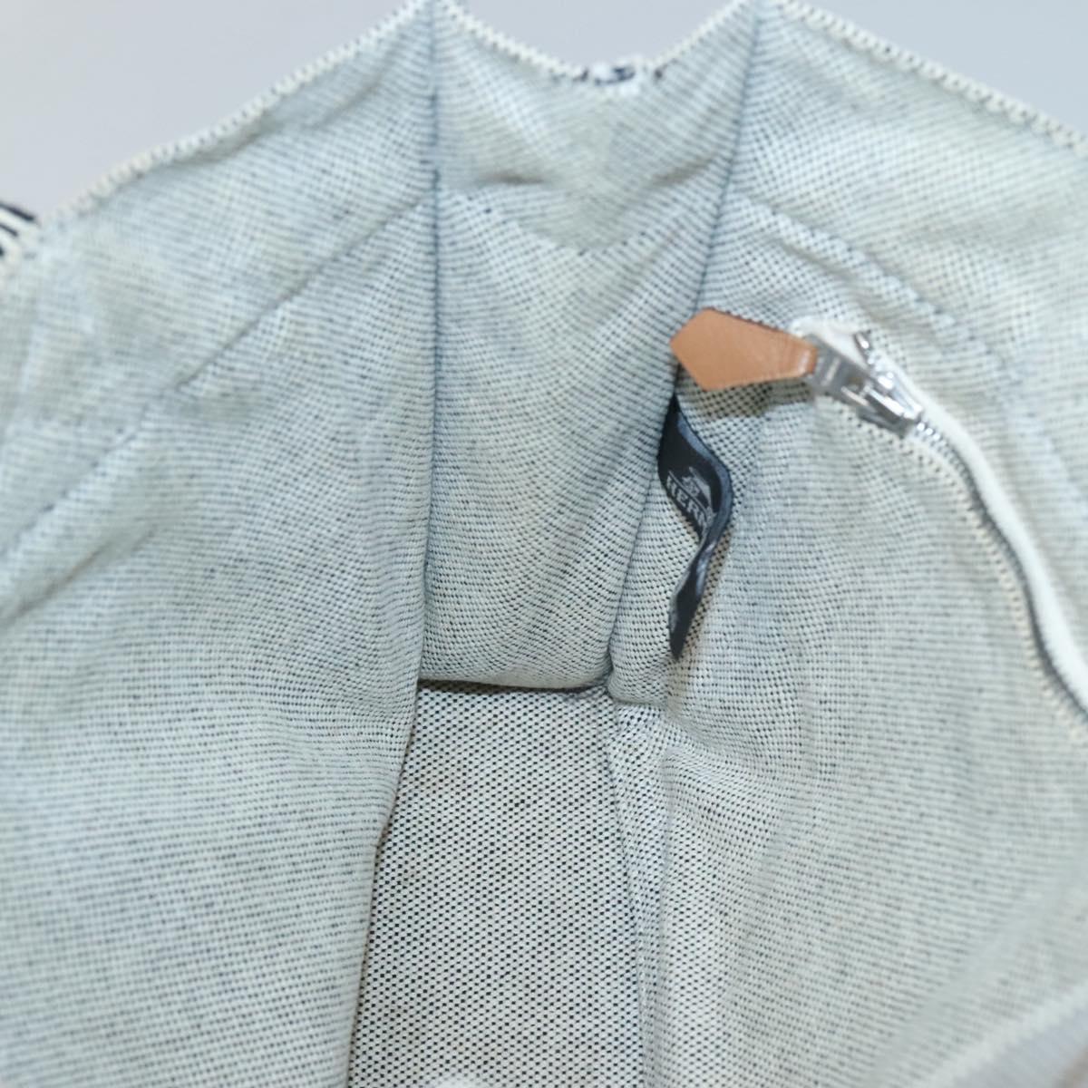 HERMES Fourre Tout PM Hand Bag Canvas Gray Auth ti3070