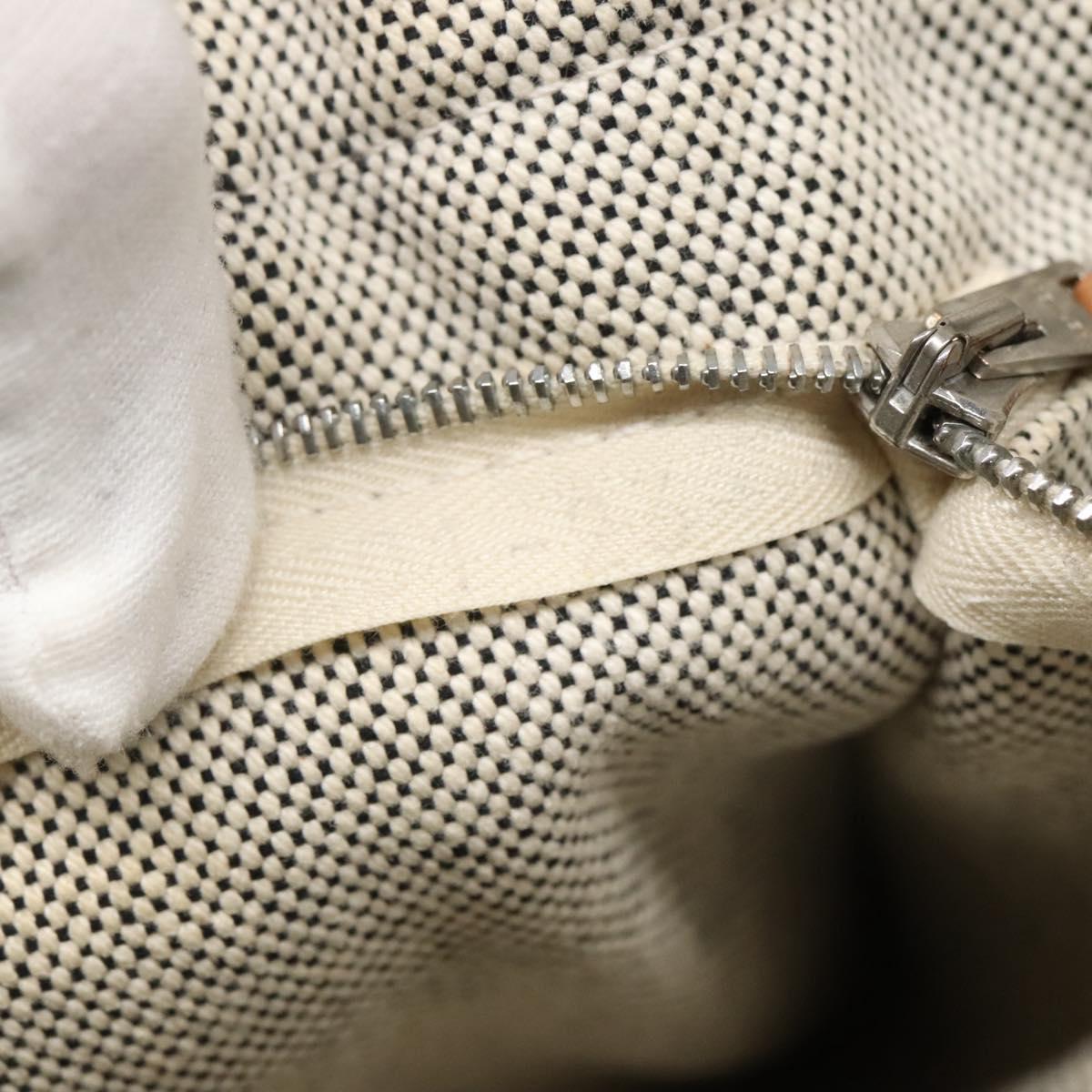 HERMES Fourre Tout PM Hand Bag Canvas Gray Auth ti3070