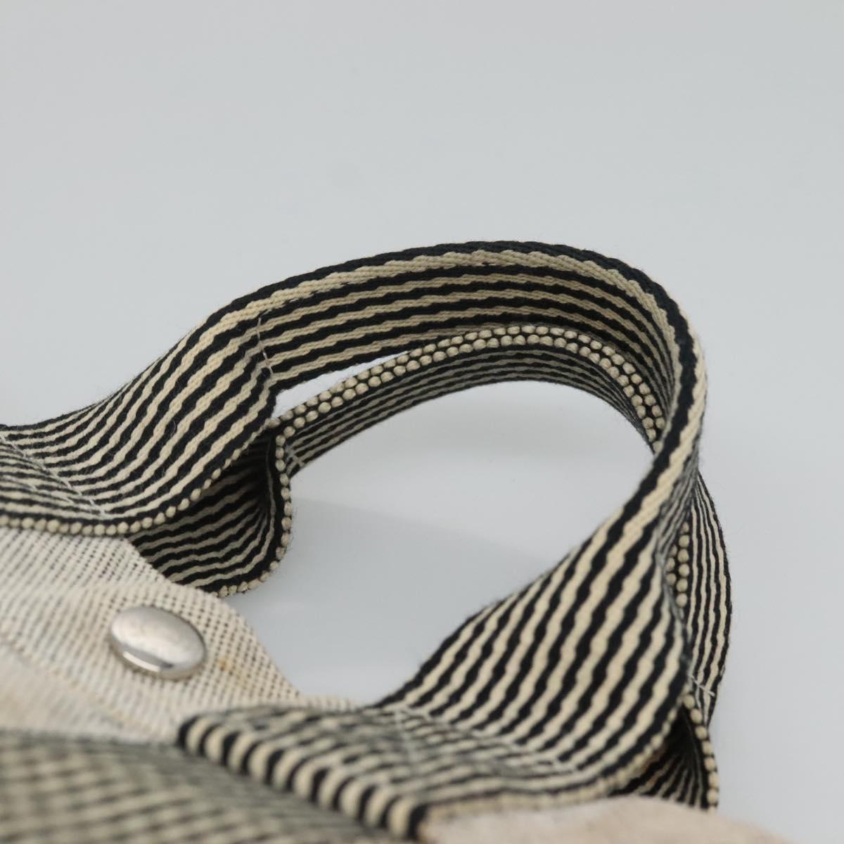 HERMES Fourre Tout PM Hand Bag Canvas Gray Auth ti3070