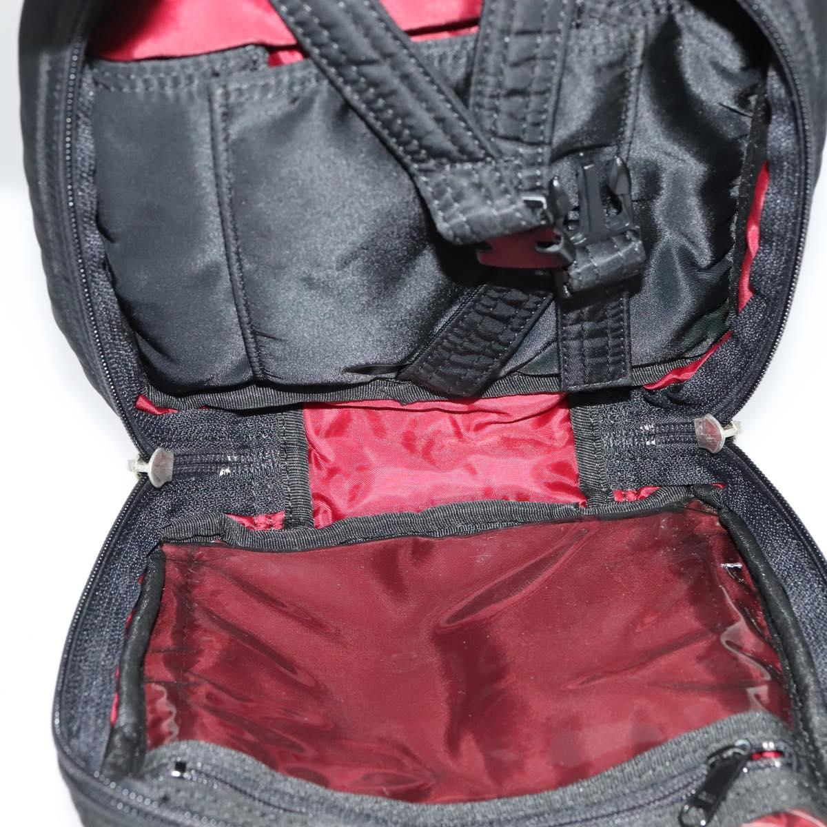 BURBERRY Nova Check Black label Shoulder Bag Nylon Black Silver Auth ti3074