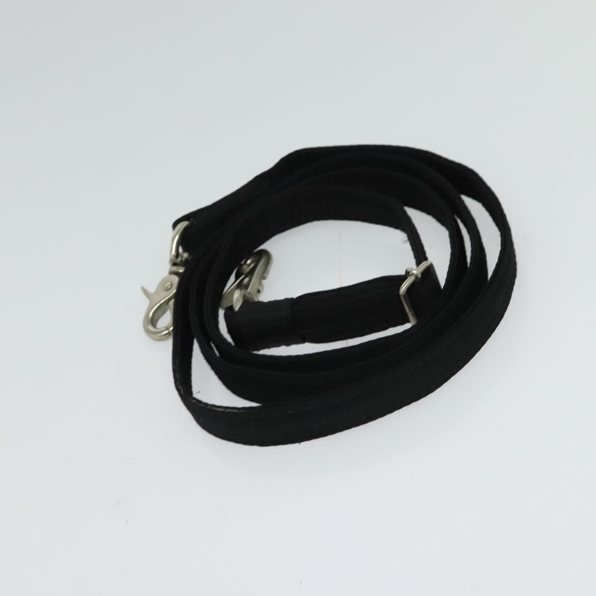 BURBERRY Nova Check Black label Shoulder Bag Nylon Black Silver Auth ti3074