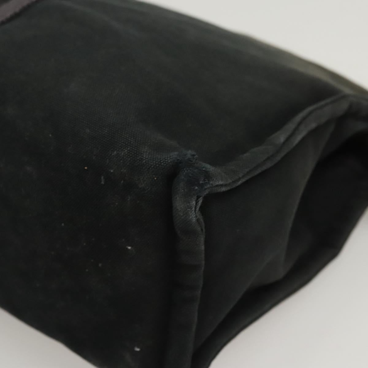 HERMES Fourre Tout Clutch Bag Canvas Black Auth ti3076