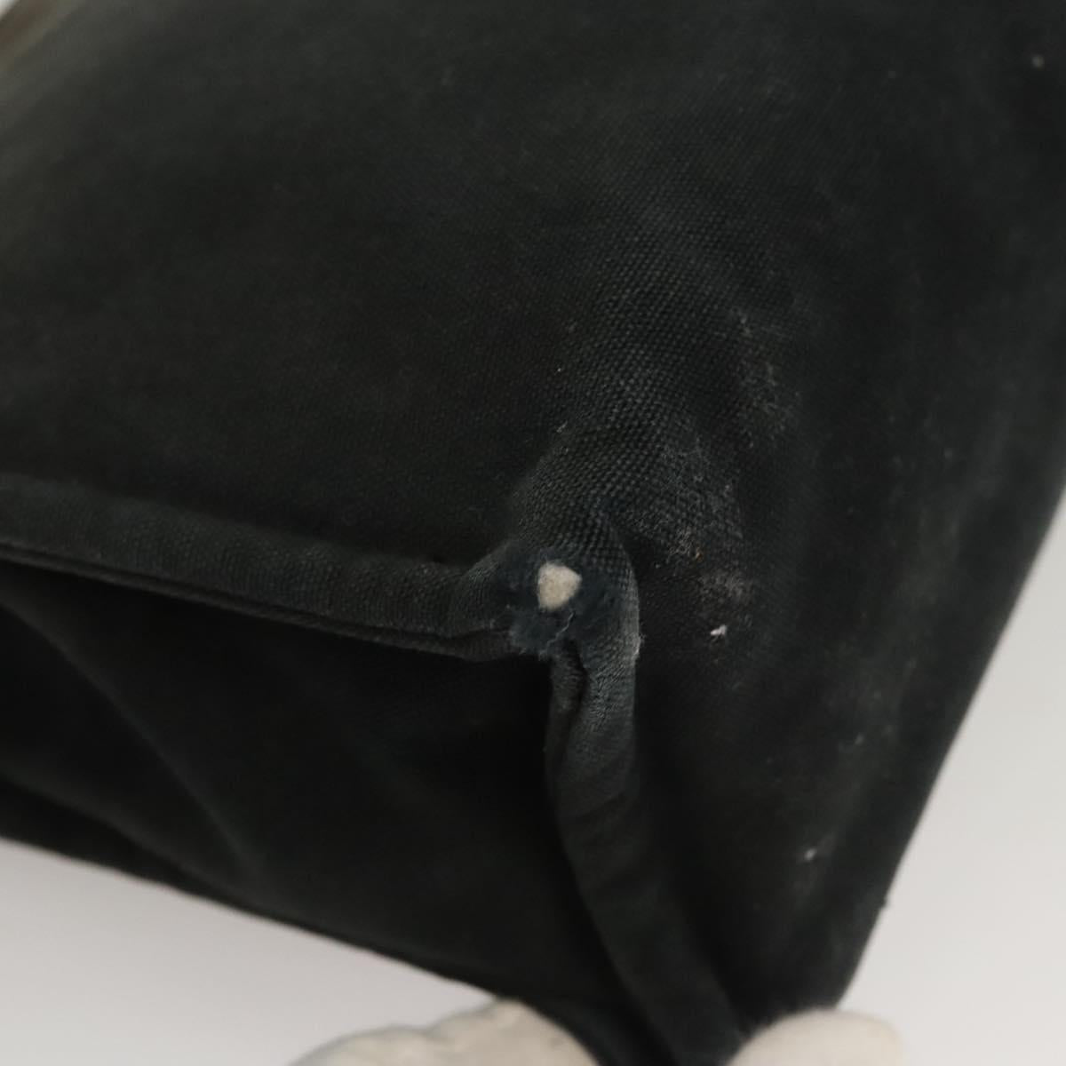 HERMES Fourre Tout Clutch Bag Canvas Black Auth ti3076