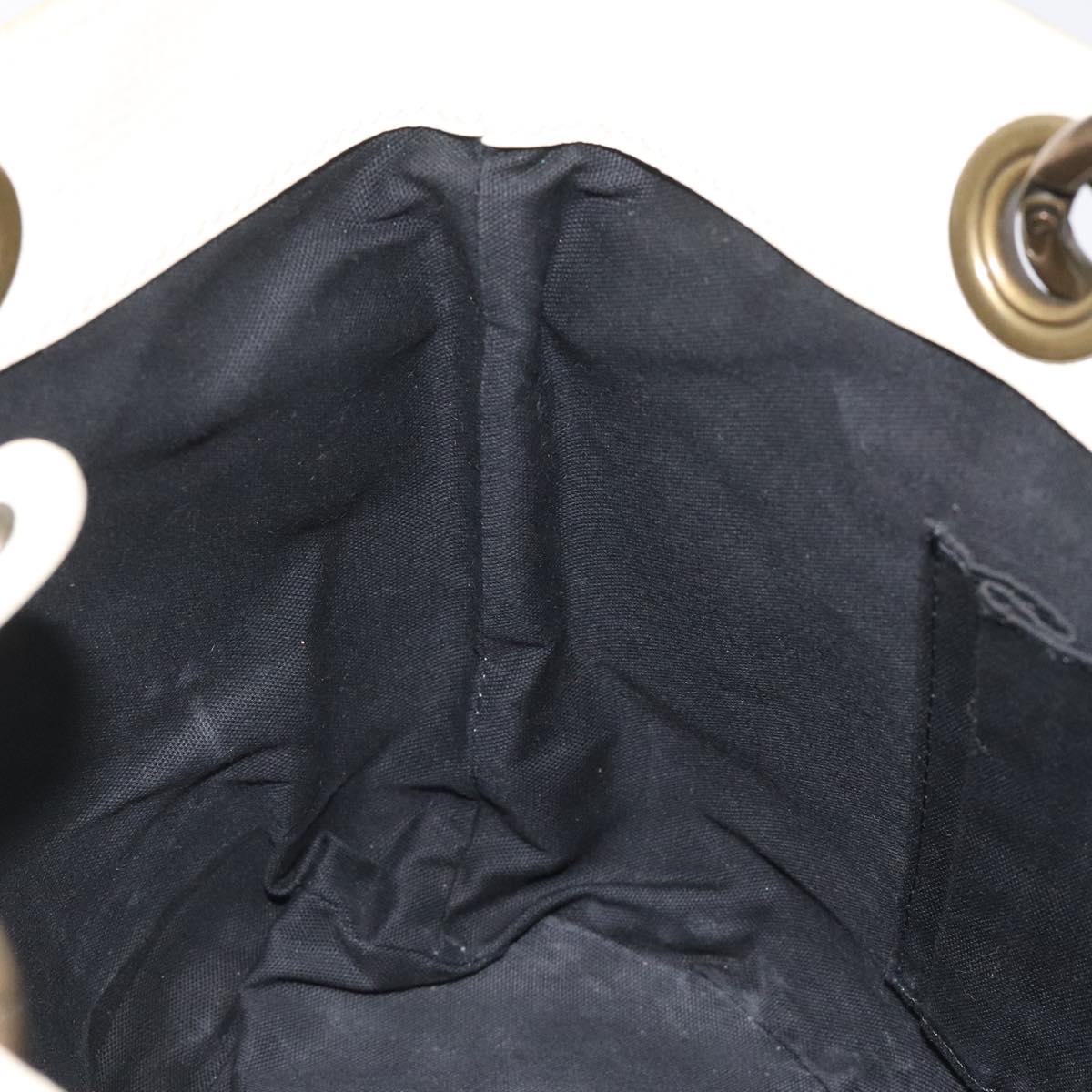 BURBERRY Blue Label Shoulder Bag Canvas Black White Auth ti3081