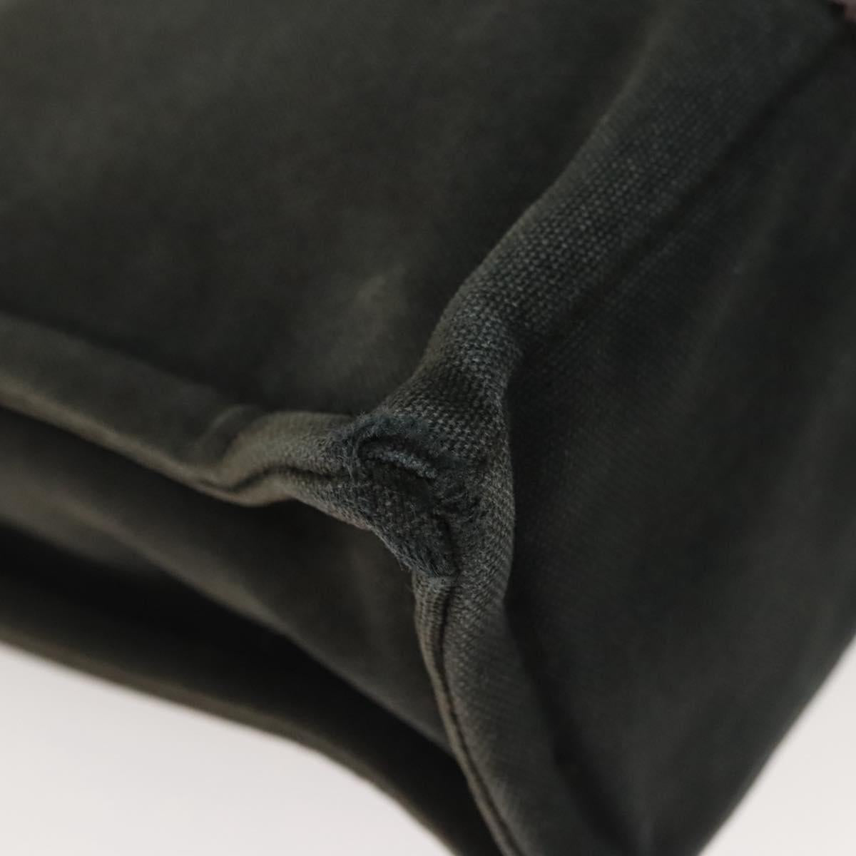 HERMES Fourre Tout PM Hand Bag Canvas Black Silver Auth ti3082