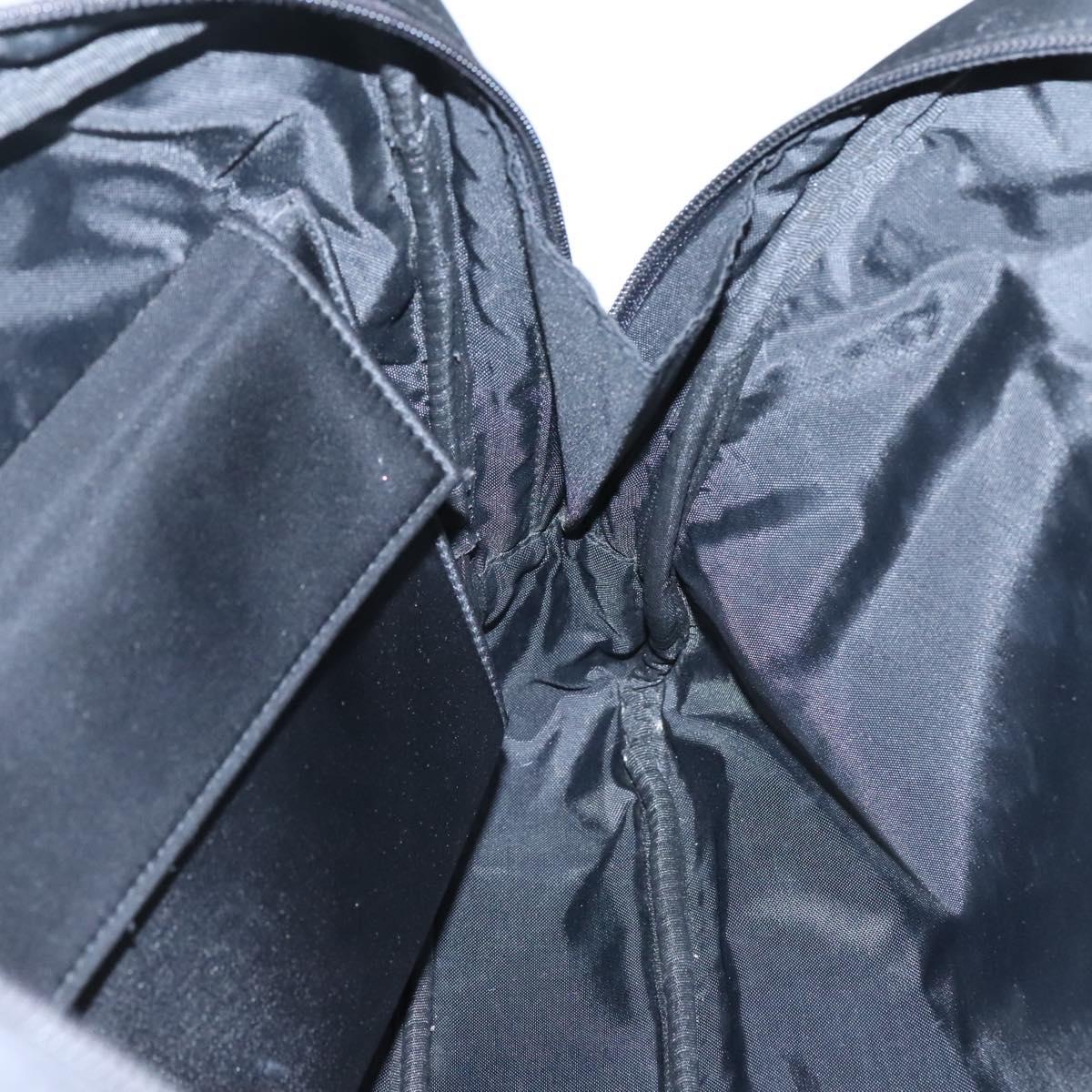 Burberrys Nova Check Blue Label Hand Bag Nylon Beige Silver Auth ti3086