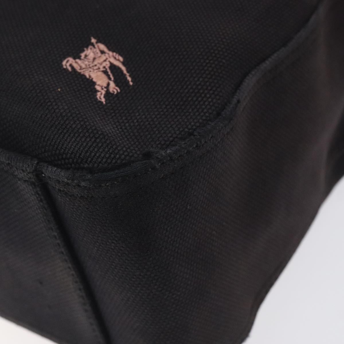 BURBERRY Hand Bag Canvas Black Silver Auth ti3087