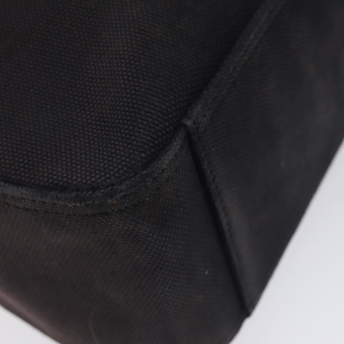 BURBERRY Hand Bag Canvas Black Silver Auth ti3087
