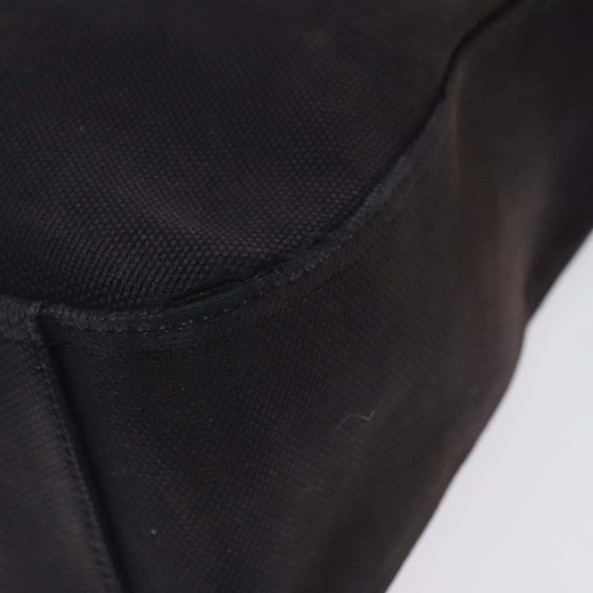 BURBERRY Hand Bag Canvas Black Silver Auth ti3087