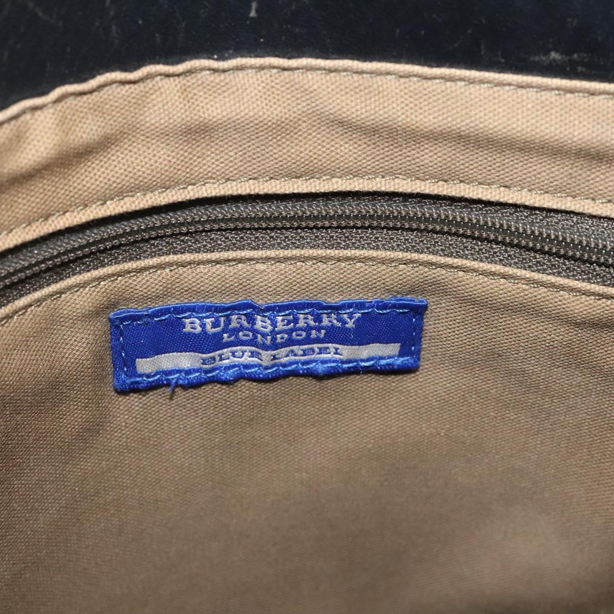 BURBERRY Hand Bag Canvas Black Silver Auth ti3087