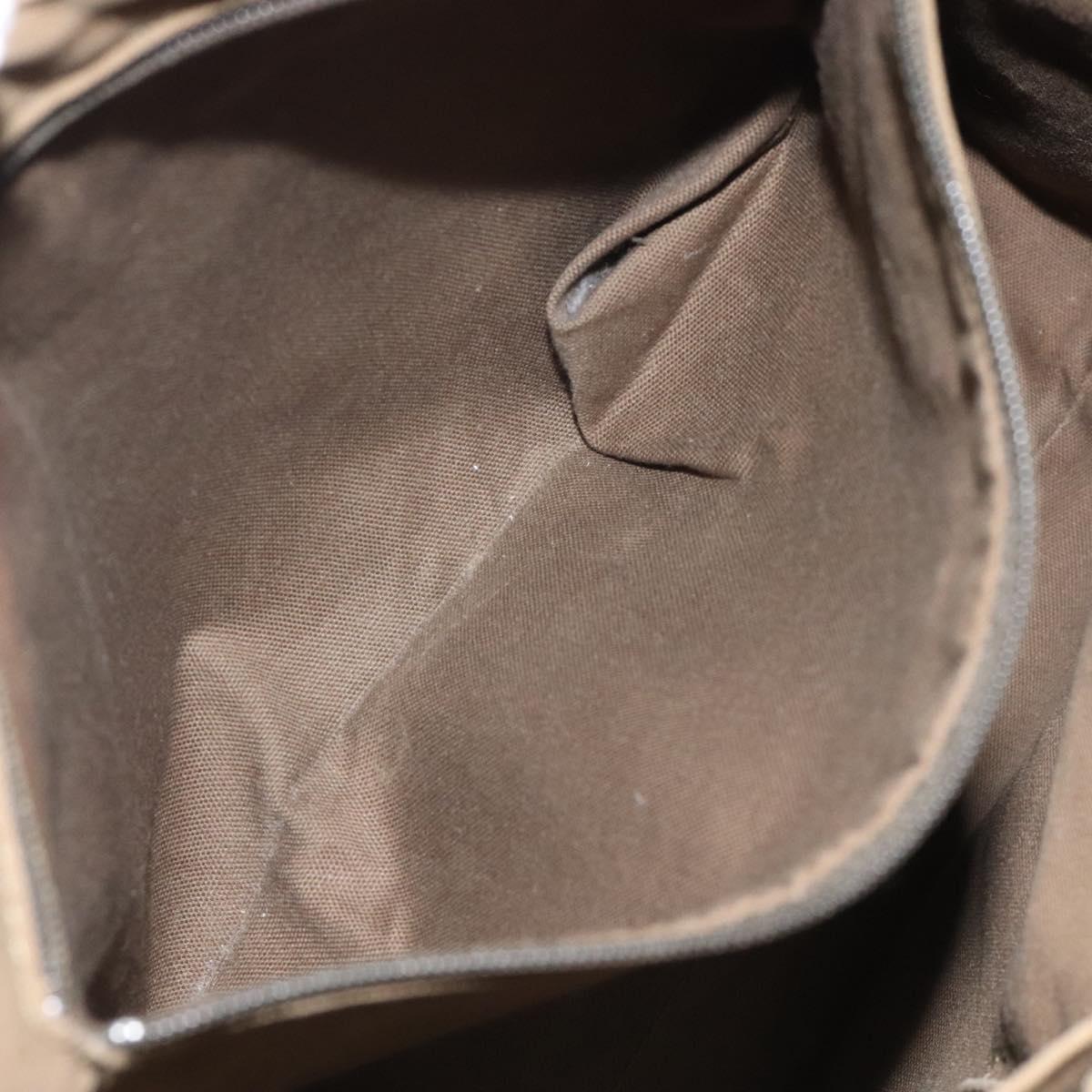 BURBERRY Hand Bag Canvas Black Silver Auth ti3087