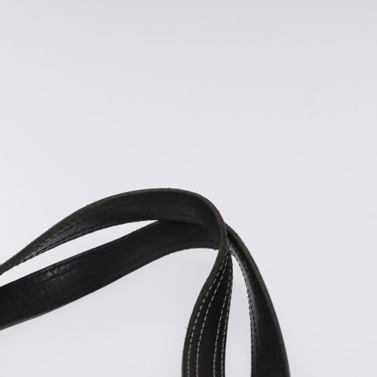 BURBERRY Hand Bag Canvas Black Silver Auth ti3087