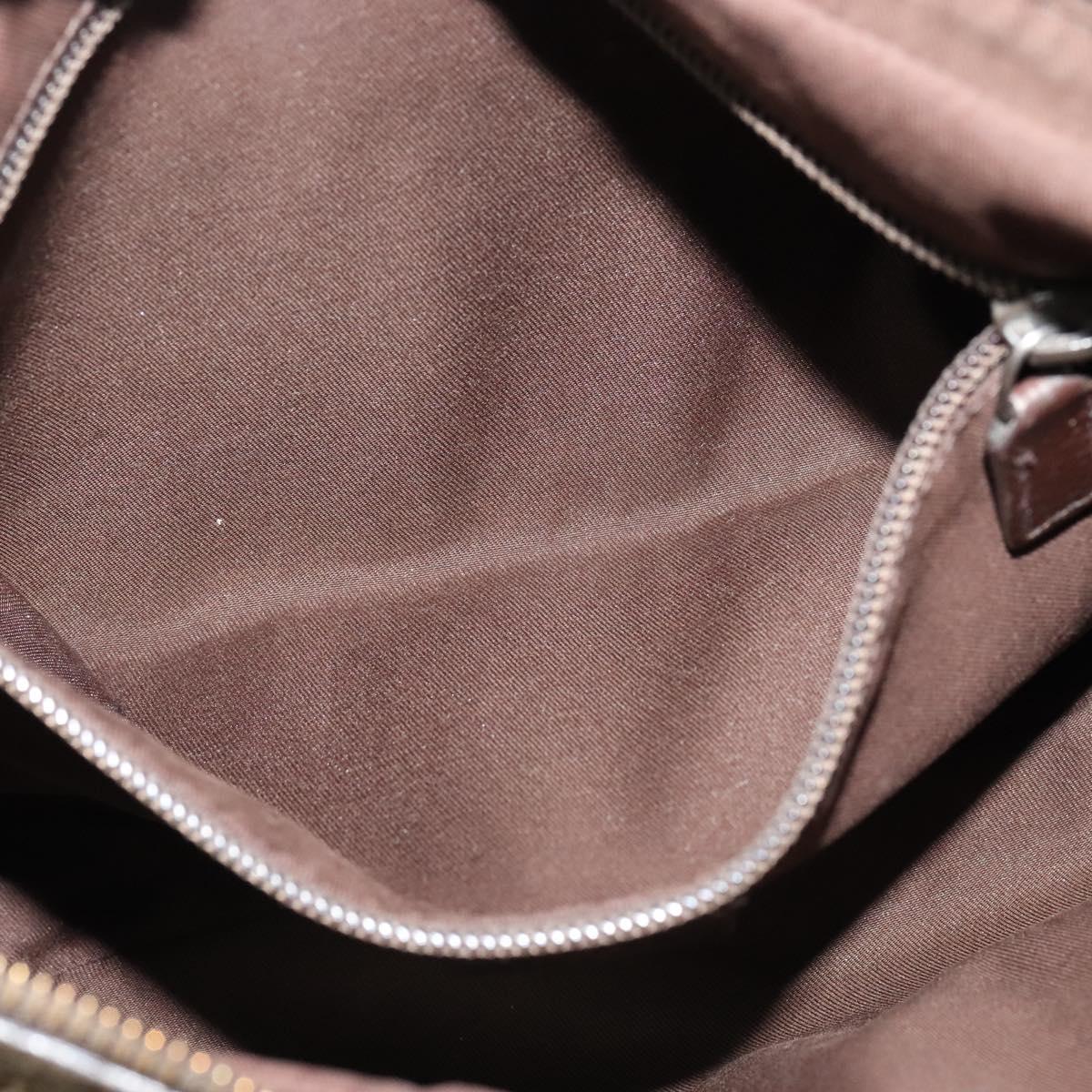 GUCCI GG Canvas Shoulder Bag Beige Silver 122790 Auth ti3091