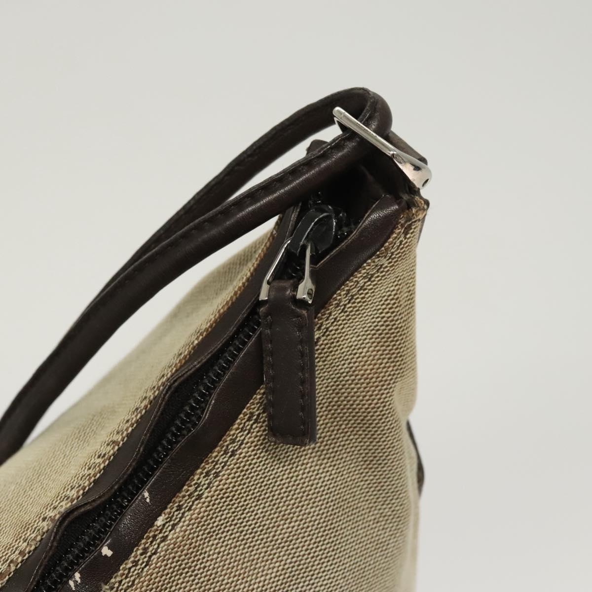 GUCCI Shoulder Bag Canvas Gray Silver 77112 Auth ti3094