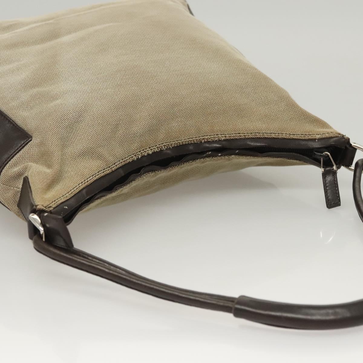GUCCI Shoulder Bag Canvas Gray Silver 77112 Auth ti3094