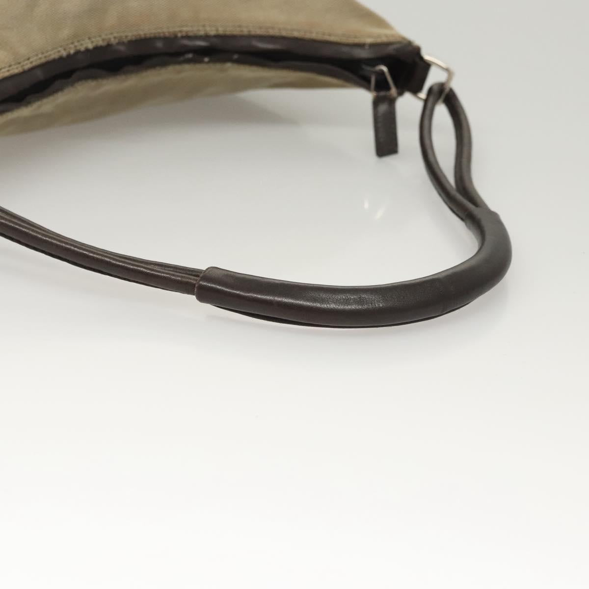 GUCCI Shoulder Bag Canvas Gray Silver 77112 Auth ti3094