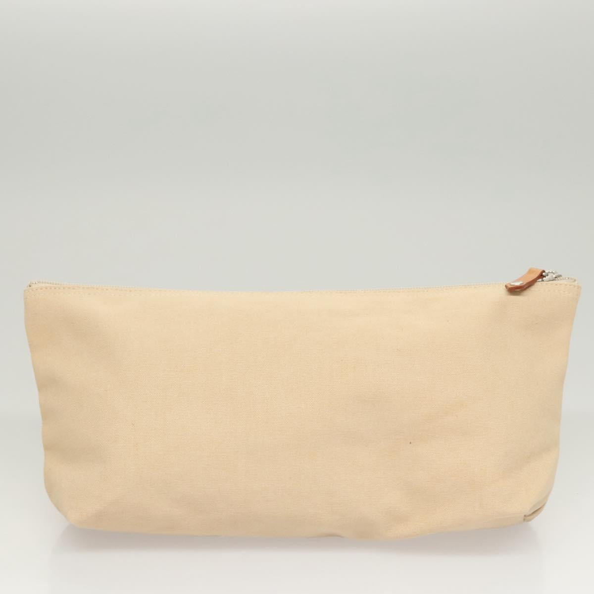 BURBERRY Blue Label Shoulder Bag Canvas White Pink Silver Auth ti3095