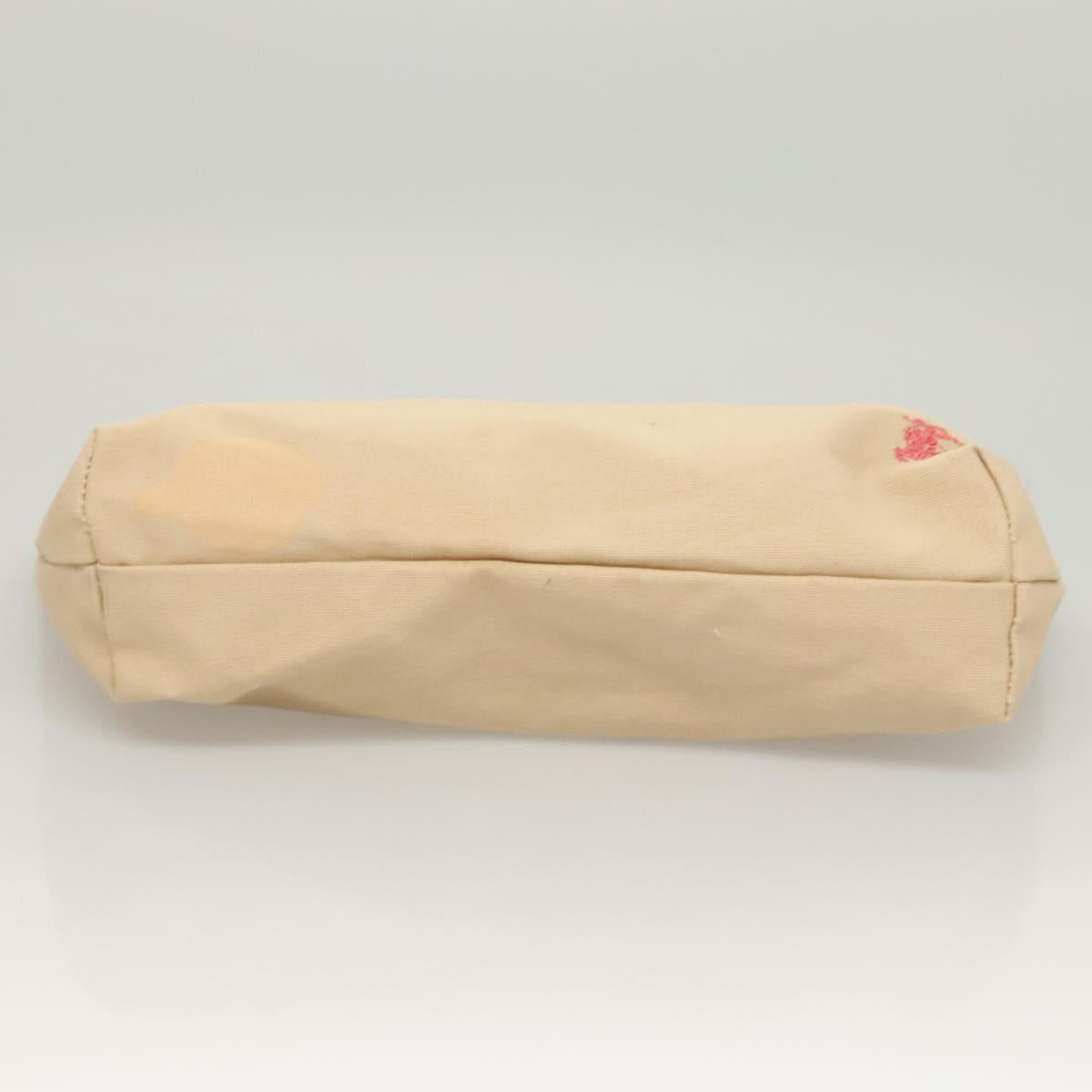 BURBERRY Blue Label Shoulder Bag Canvas White Pink Silver Auth ti3095