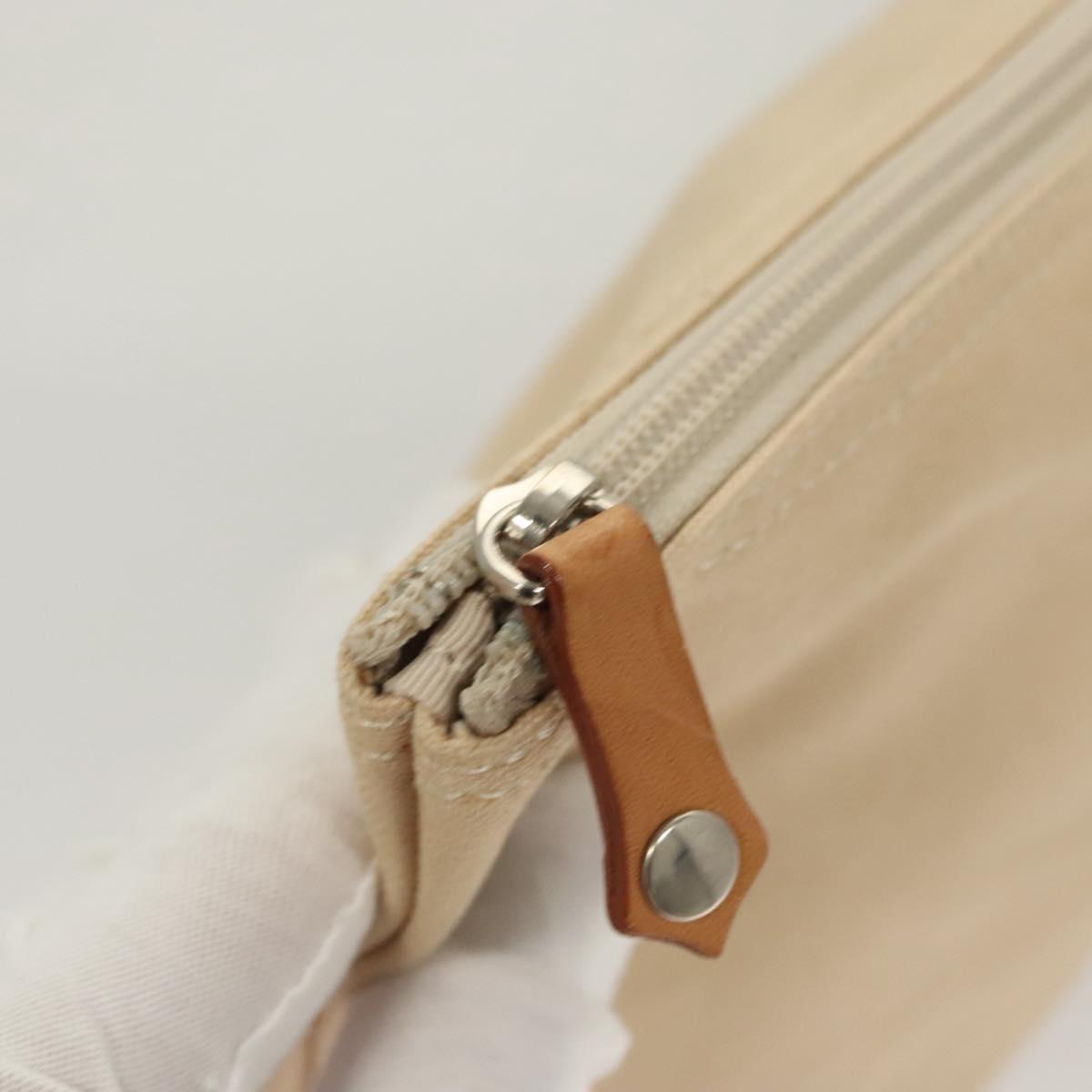 BURBERRY Blue Label Shoulder Bag Canvas White Pink Silver Auth ti3095