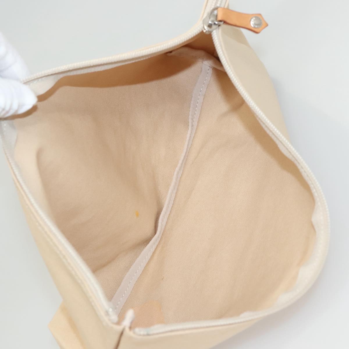 BURBERRY Blue Label Shoulder Bag Canvas White Pink Silver Auth ti3095