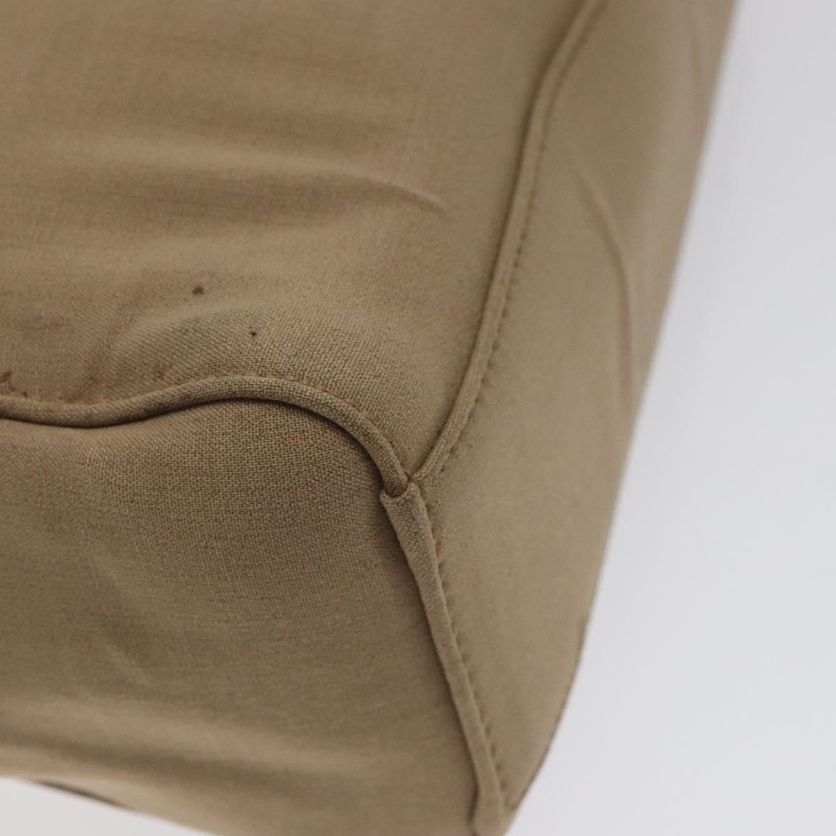 PRADA Sports Hand Bag Nylon Beige Silver Auth ti3096