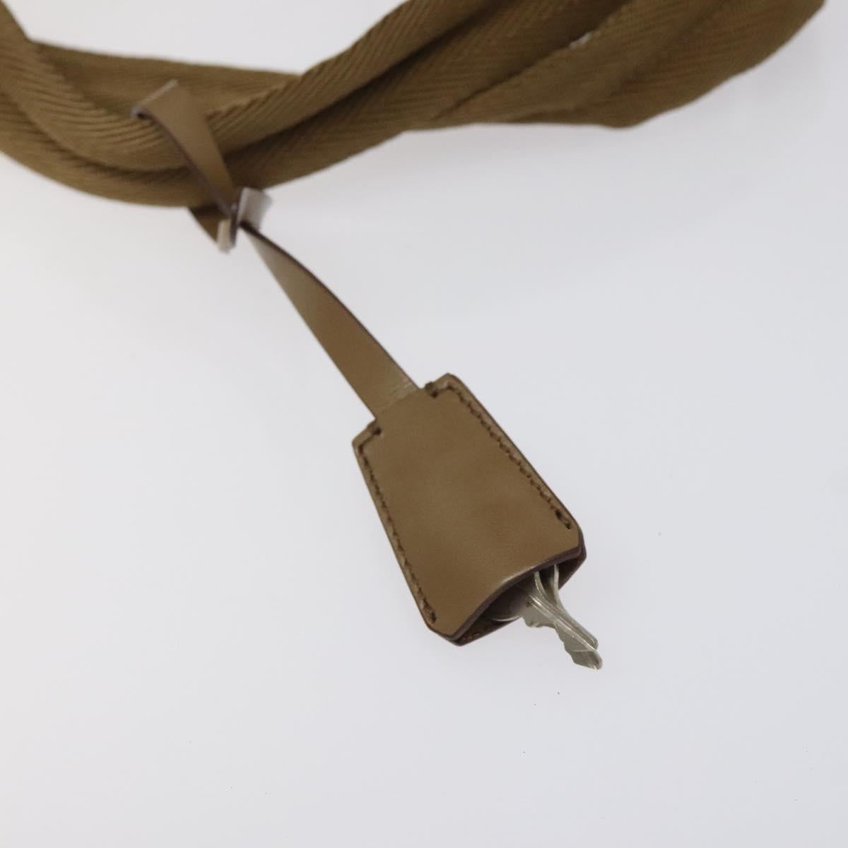 PRADA Sports Hand Bag Nylon Beige Silver Auth ti3096