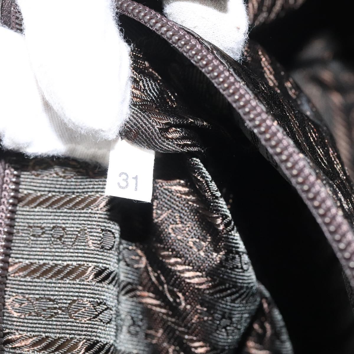 PRADA Sports Hand Bag Nylon Beige Silver Auth ti3096