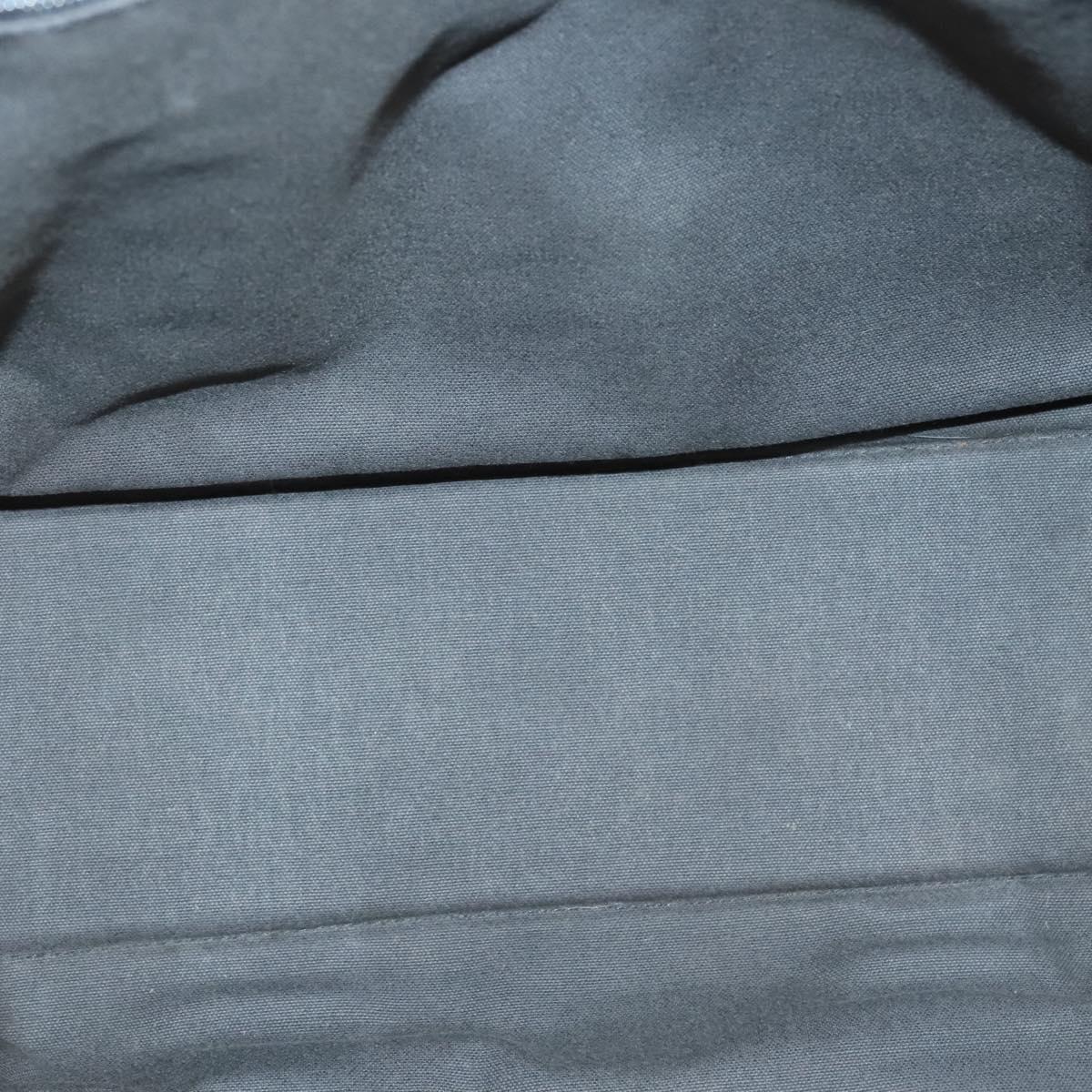 HERMES Fourre Tout MM Hand Bag Canvas Gray Silver Auth ti3097