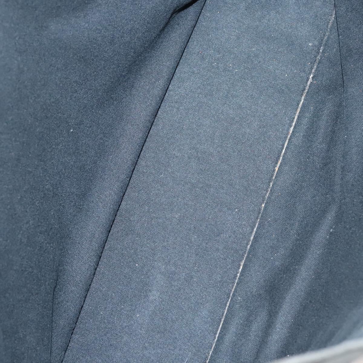 HERMES Fourre Tout MM Hand Bag Canvas Black Silver Auth ti3099