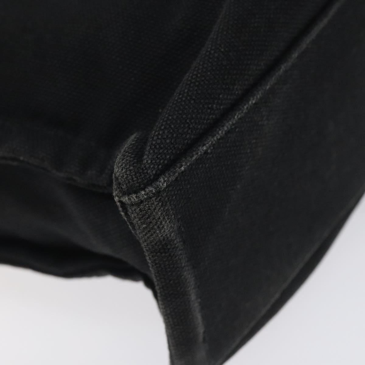 BURBERRY Nova Check Blue Label Tote Bag Canvas Nylon Black Silver Auth ti3101