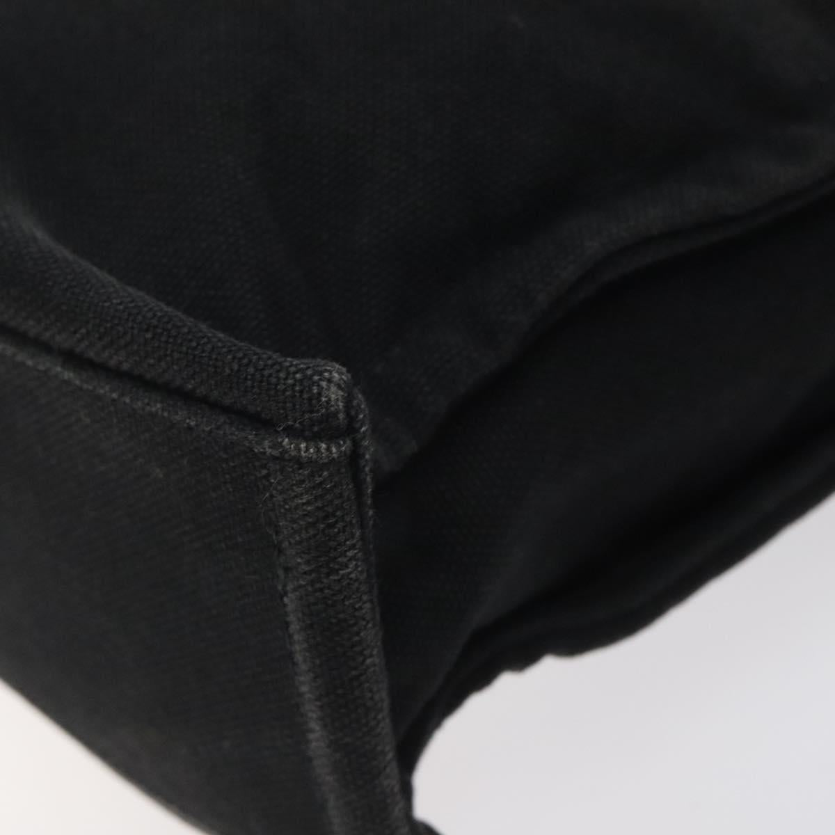 BURBERRY Nova Check Blue Label Tote Bag Canvas Nylon Black Silver Auth ti3101