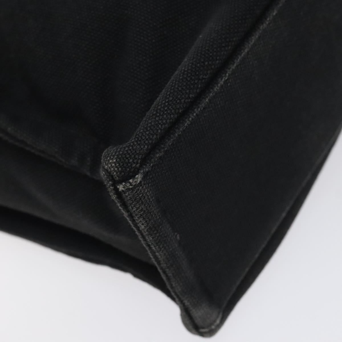 BURBERRY Nova Check Blue Label Tote Bag Canvas Nylon Black Silver Auth ti3101