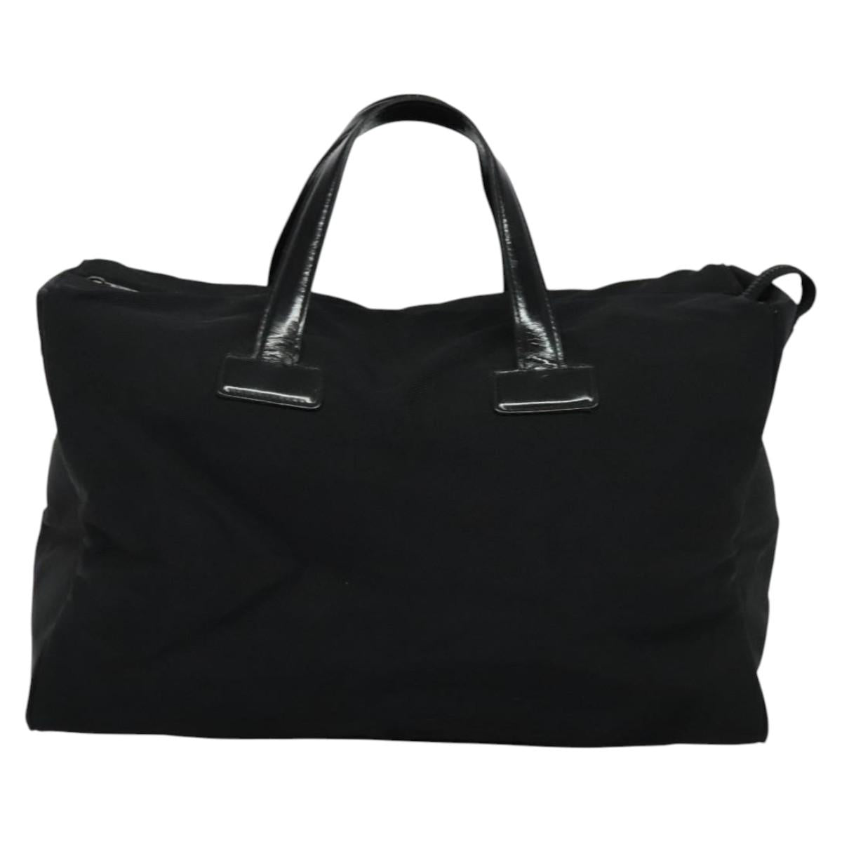 Burberrys Black label Hand Bag Canvas 2way Black Auth ti3104