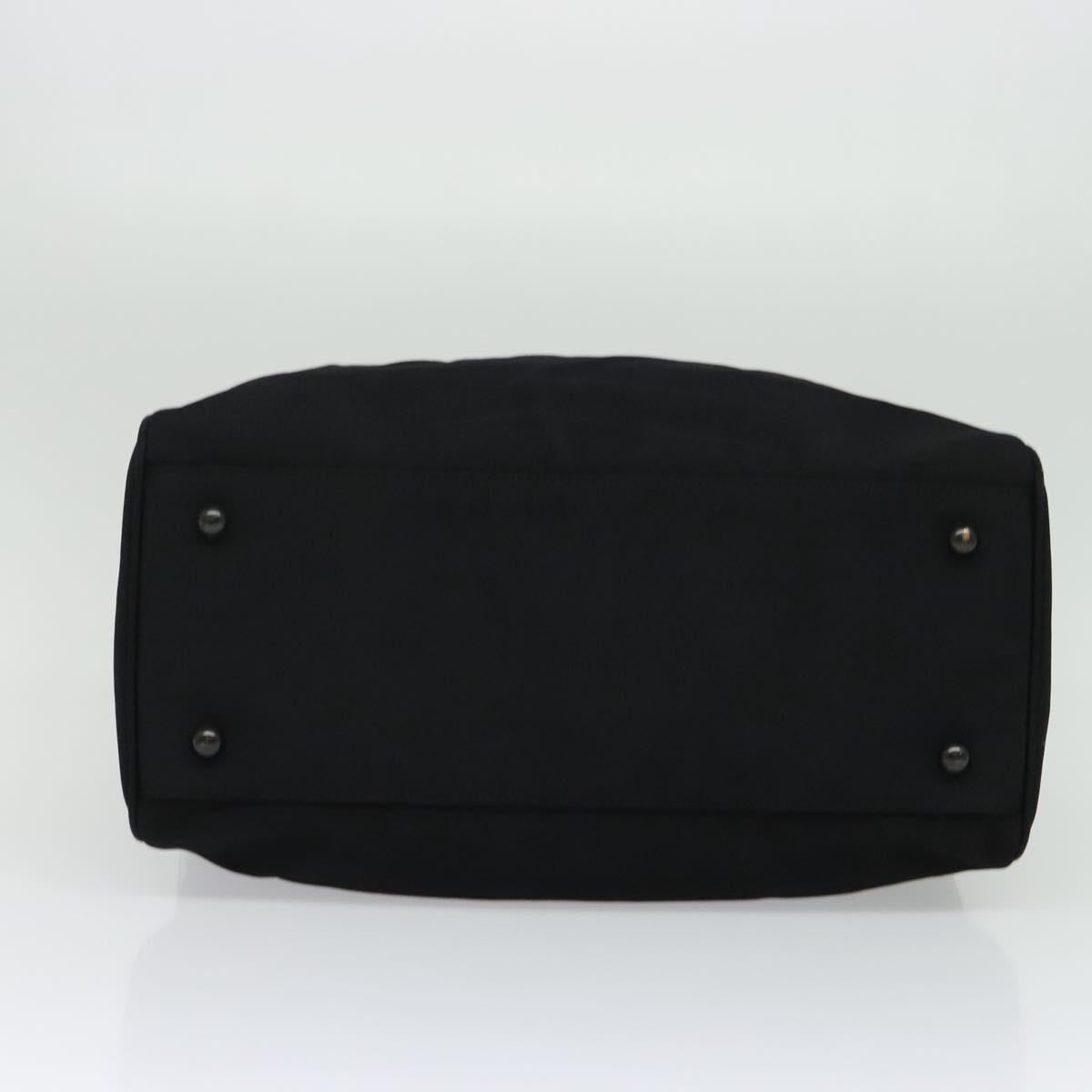 Burberrys Black label Hand Bag Canvas 2way Black Auth ti3104