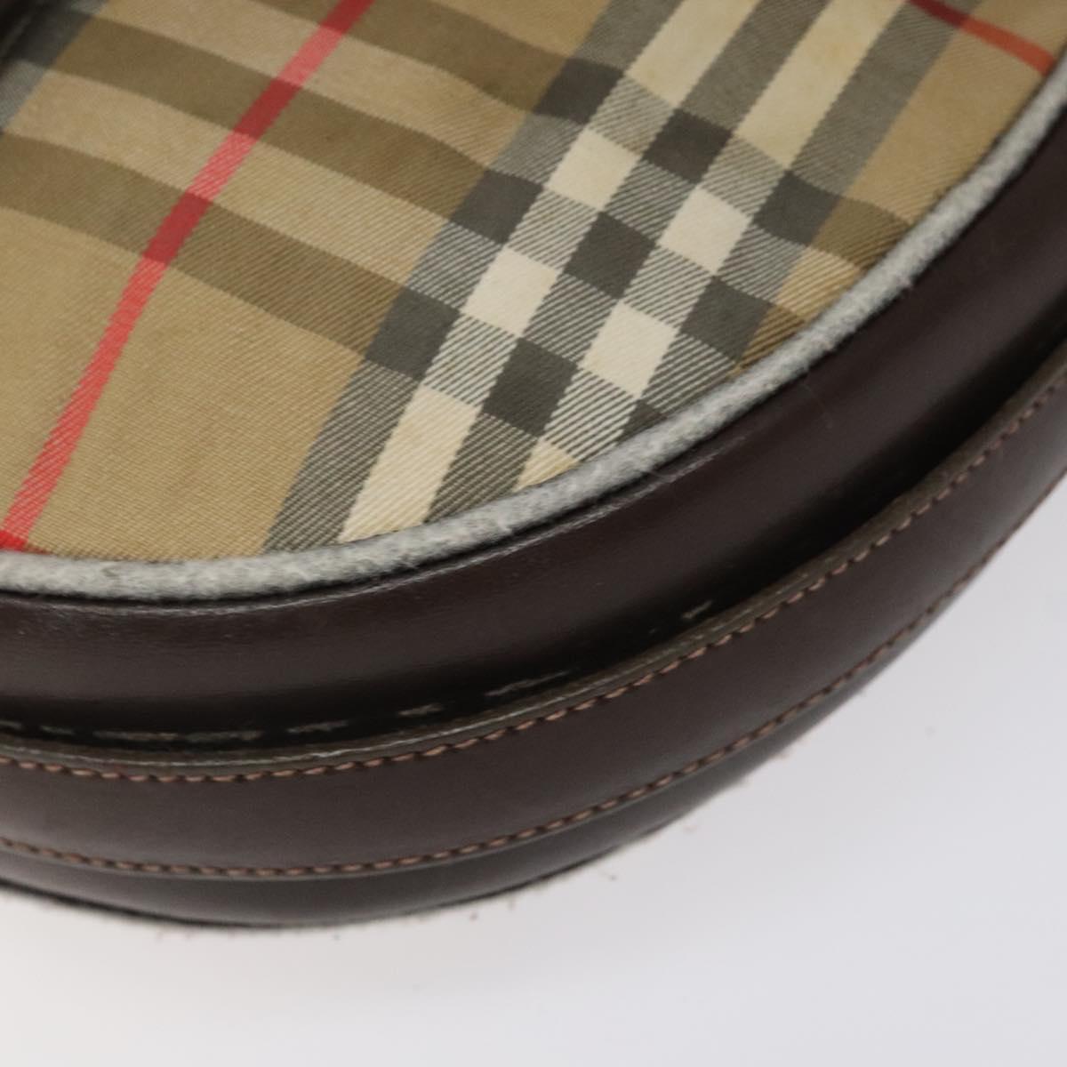 Burberrys Nova Check Shoulder Bag Canvas Beige Auth ti3106