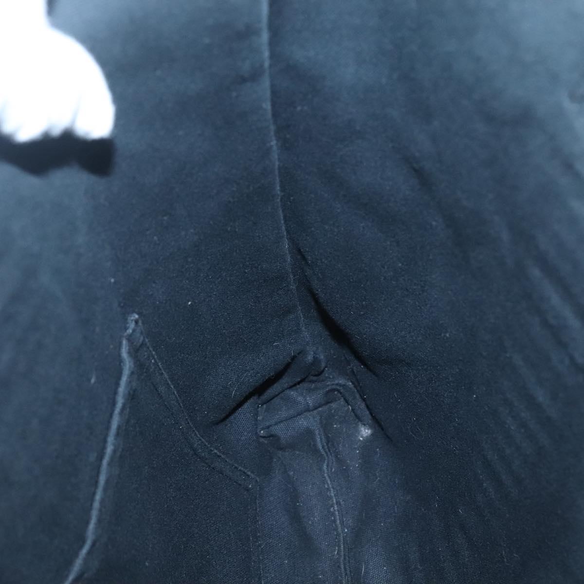 HERMES Fourre Tout Cabas Tote Bag Canvas Black Auth ti3108