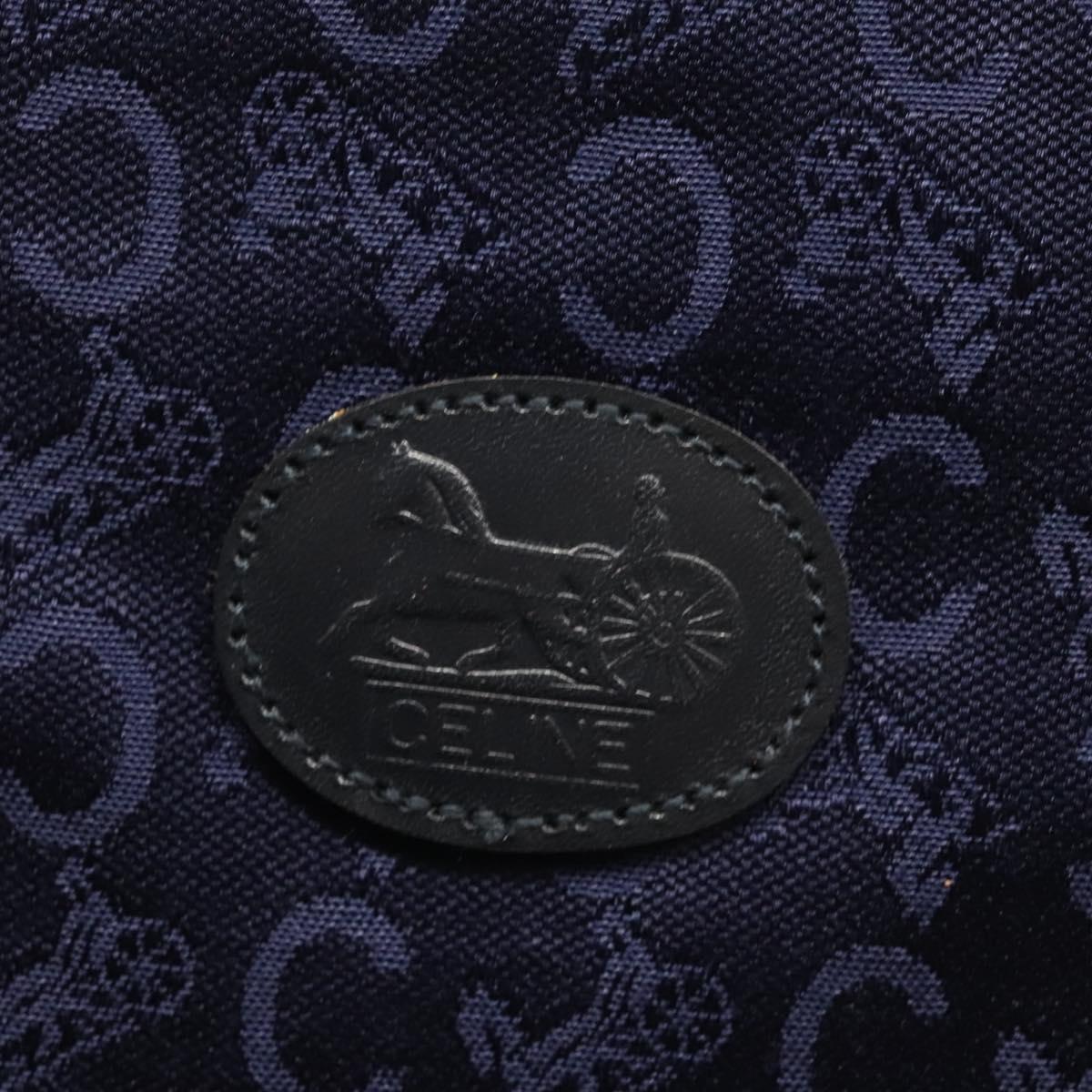 CELINE C Sulky Hand Bag Canvas Navy Auth ti3127