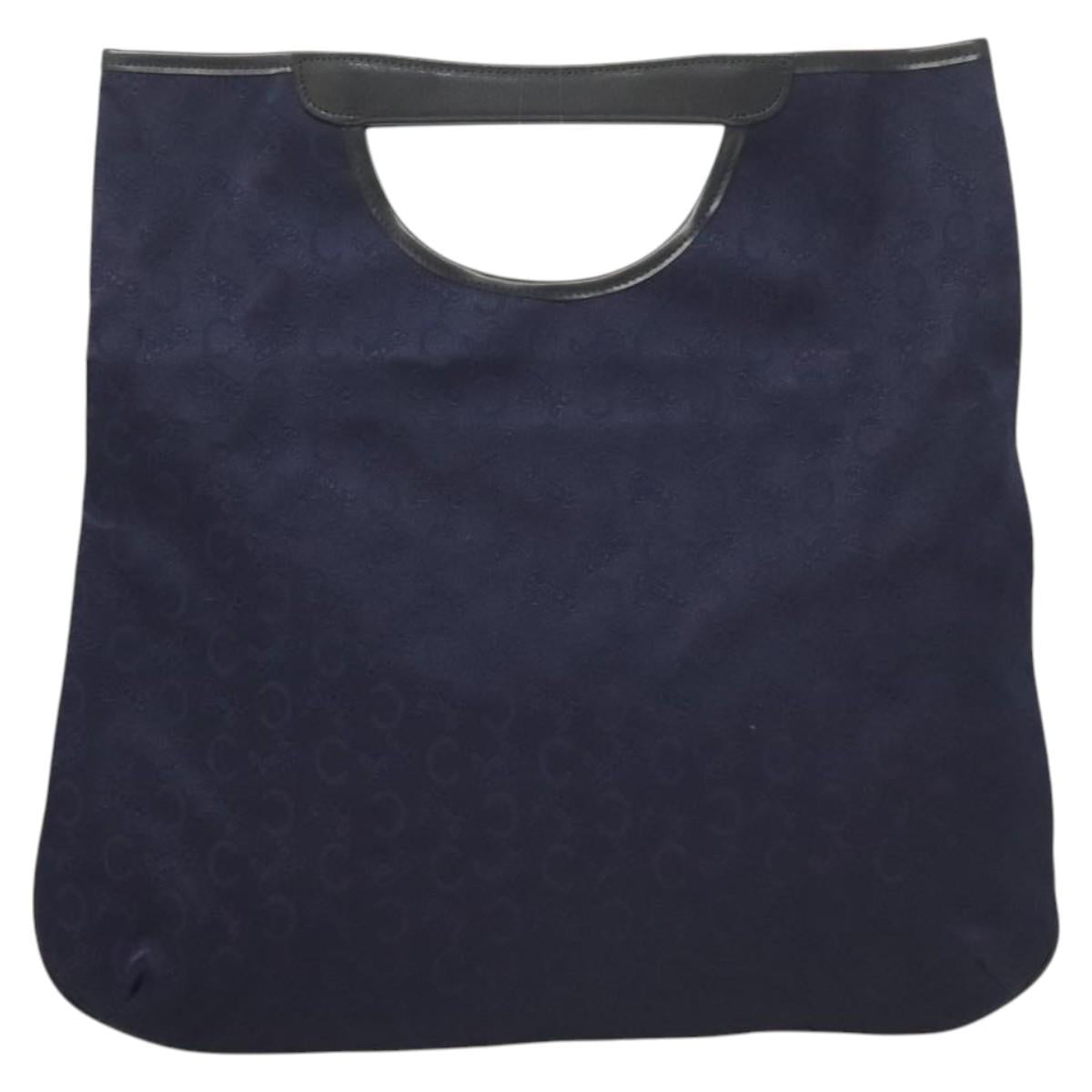 CELINE C Sulky Hand Bag Canvas Navy Auth ti3127