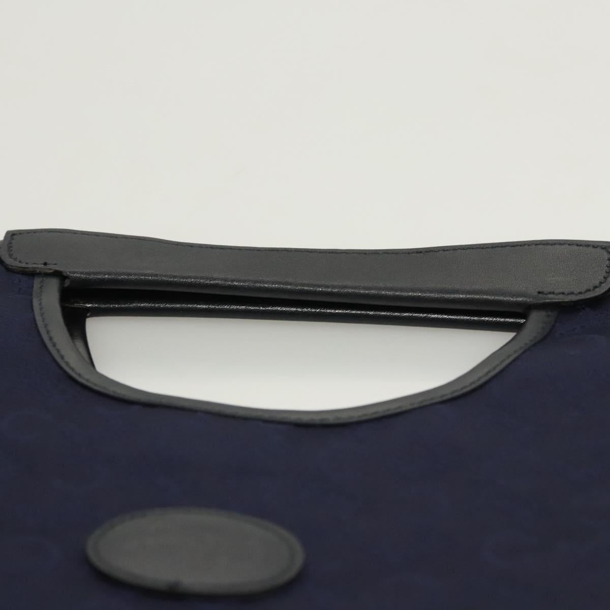 CELINE C Sulky Hand Bag Canvas Navy Auth ti3127