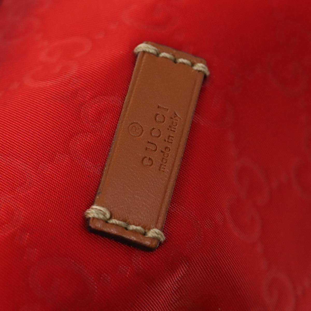 GUCCI GG Canvas Tote Bag Nylon Red Gold 282439 Auth ti3140