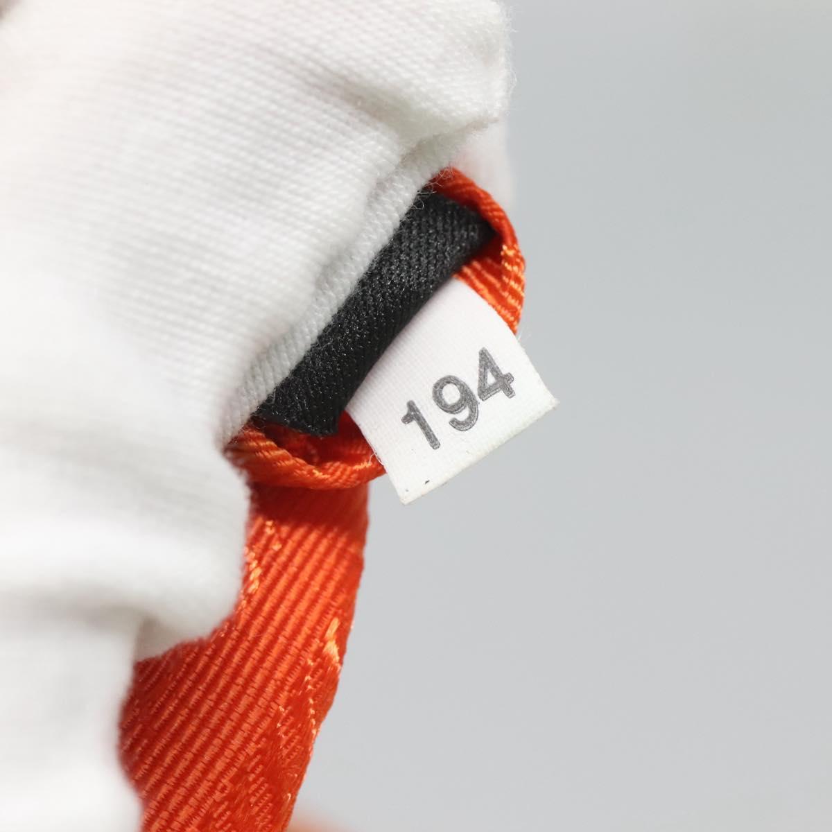 PRADA Tote Bag Nylon Orange Gold Auth ti3145