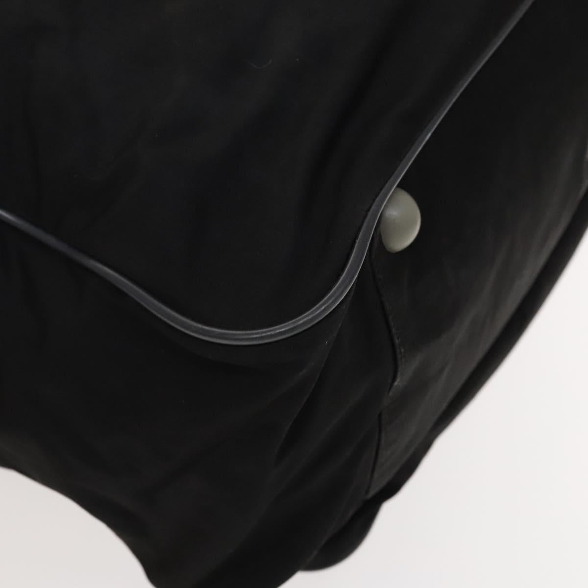 PRADA Sports Boston Bag Nylon Black Silver Auth ti3146